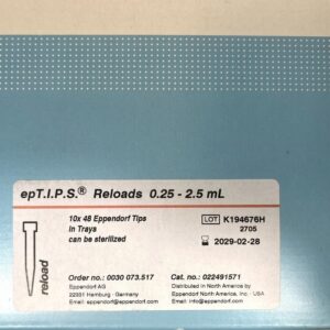 EPPENDORF epTIPS 2.5mL Reloads Refill Pipet Tips 10x 48 Tip/Rk 022491571