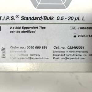 Eppendorf 022492021 ep T.I.P.S. Standard 0.5 - 20 uL  (2 Bags x 500 Tips)  NEW